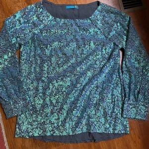NWOT Alice and Olivia Sequin Long Sleeve Top Small
